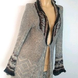 Vintage loose weave knit duster Medium